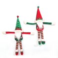 thumbnail image 1 of ZHAOCHENG 2 piezas de decoraciones navideñas, elfos, parejas, cortinas, brazos, muñeco de Rudolph, muñeco de nieve, cortinas, lazos, festival, ventana, arreglo de escenario, 1 of 5