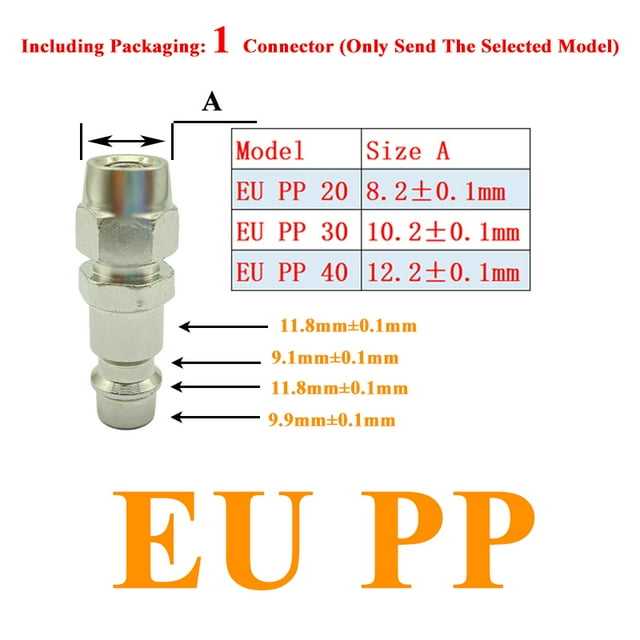 EU Air Hose Fittings Coupling Compressor Accessories Quick Release Fitting European standard Pneumatic Connector Rapidities