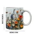thumbnail image 7 of WKSCLPAI 3D Painted Ceramic Mug, Romantic Three-dimensional Floral Pattern Coffee Mug, 15 Ounce Mug Cup Ornament Christmas Houseparty Holiday Birthday Gifts for Women Girl-friend Teacher(#E), 7 of 7