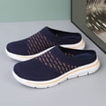thumbnail image 6 of GUOBIOZIY Couple Casual Solid Colour shoes Man's Women's Mules Slip on Sneakers Flats Lightweight Breathable Non-Slip Walking Shoes（Dark Blue,8）, 6 of 7