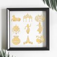 thumbnail image 4 of Pegatinas metálicas doradas - Mandala energético con temática india, autoadhesivas, 9 unidades, 4 x 4 cm, resina epoxi decorativa, 4 of 9