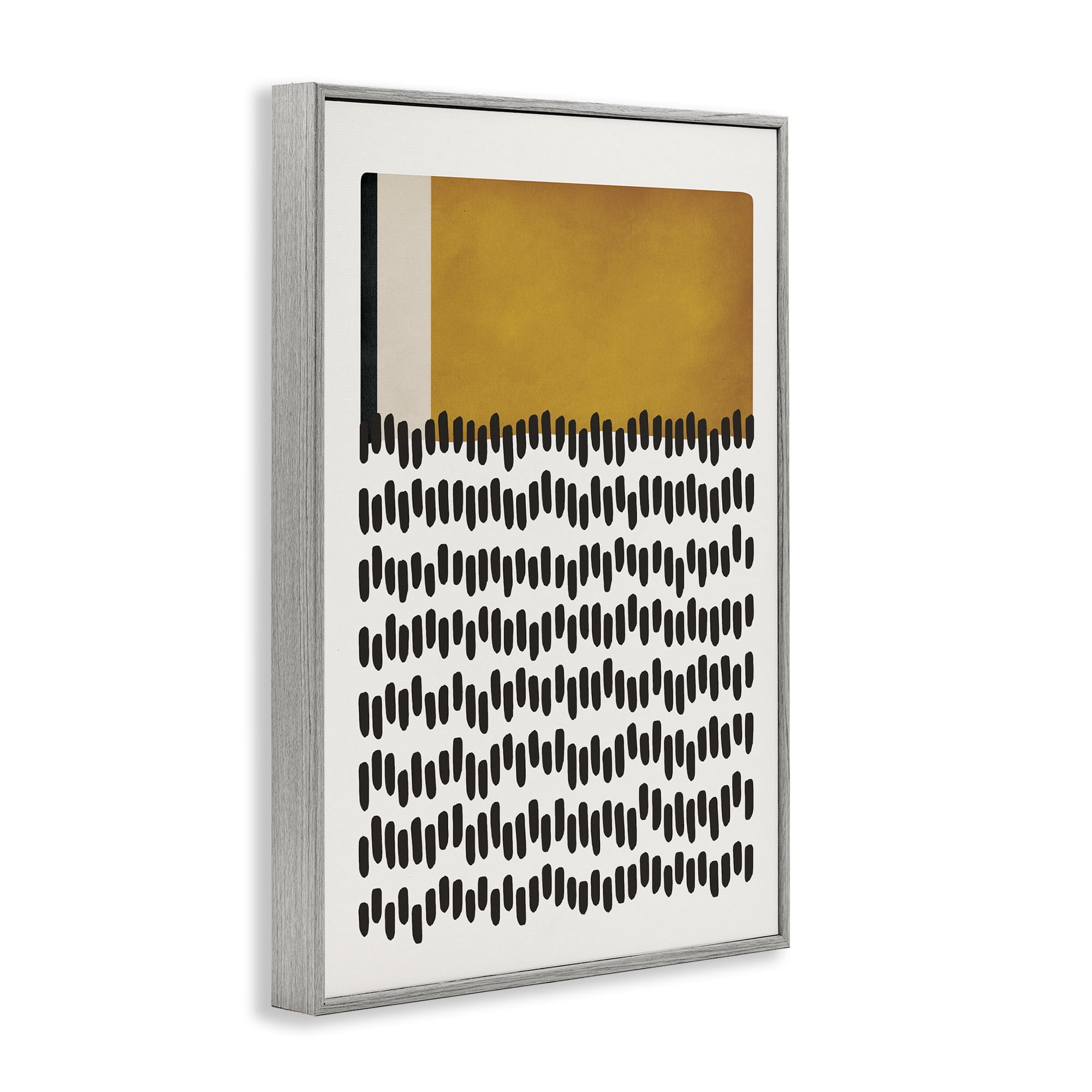 Stupell Industries Geometric Crosby Street Abstract Painting Gray Framed Art Print Wall Art, 20 x 30