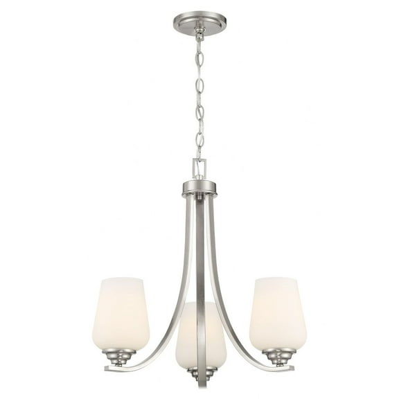 3 Light Chandelier-Brushed Nickel Finish -Traditional Installation Minka Lavery 4923-84