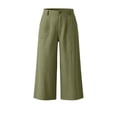 thumbnail image 6 of Luvrsol Capris for Women High Rise Wide Leg Capri Pants Loose Straight Leg Summer Casual S-2XL, 6 of 7