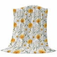 thumbnail image 6 of Spring Daisy Blanket Soft Cozy Warm Throw Blanket for Couch, Plush Fuzzy Flannel Fleece Blankets for Sofa, Country Watercolor Yellow White Floral Leaf Bed Blankets Lightweight Gifts for Men, 32"x48", 6 of 9