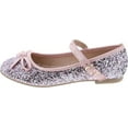 thumbnail image 2 of Link Marina-36K Girl's Glitter Bow Ballerina Party Dressed Flat Mary Janes, 2 of 7