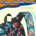 thumbnail image 5 of Football Icon Darkgreen Pattern 17" Waterproof Oxford School Backpacks for Teens, S-Shape Padded Straps, for School, Travel, Hiking, Camping, 5 of 5