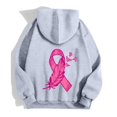 thumbnail image 5 of Lumtrix Breast Cancer Awareness Hoodies Zip Up For Women Track Jackets Long Sleeve Pink Ribbon Awareness Hoodies Jacket With Pockets Light Gray 3XL, 5 of 6