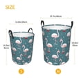 thumbnail image 5 of Kll Elegant Flamingo Wearing A Christmas Hat Waterproof Foldable Laundry Hamper Bucket With Handles For Storage Bin,Kids Room,Home Organizer (Medium), 5 of 8