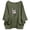 A-Army Green, variant on Women's Pullover Round Neck 3/4 Sleeve Cotton Linen Pullover with Daisy and Lavender Floral Print Everyday Leisure and Travel