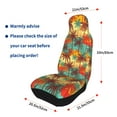 thumbnail image 4 of Honeii Colorful Hawaii Palms Print Car Seat Covers 2 Pieces, Full Set Universal Seat Covers for Cars, Waterproof Auto Seat Protectors, 4 of 7