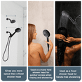 thumbnail image 3 of BRIGHT SHOWERS 9 Spray Settings Handheld Shower Head Set High Pressure Oil-Rubbed Bronze Hand Held Showerhead with 60 Inch Flexible Shower Hose and Adjustable Shower Arm Mount Bracket, 3 of 9