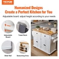 thumbnail image 2 of Carrito con isla de cocina VEVOR con tapa de madera maciza, 90 cm, blanco, 2 of 9