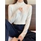 thumbnail image 4 of Autumn Winter Turtleneck Sweater Women Fashion 2024 Stretch Tops Women Knitted Pullovers Long Sleeve Bottoming Knitted Sweater, 4 of 5