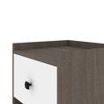 thumbnail image 3 of Bestar Sirah 1 Drawer Nightstand in Bark Gray and White, 3 of 7