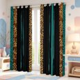 thumbnail image 2 of Erosebridal Vintage Cheetah Print Blackout Curtains,Classic Leopard Window Curtains Pack of 2 (38x45 Each), 2 of 6