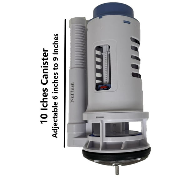 Flush Valve NuFlush Top Button, Dual Flush, Replaces Top Operated Dual Three Inch Flush Outlets One Piece Toilet