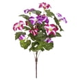 thumbnail image 2 of Souew 7 Pronged Artificial Morning Glory Flowers Realistic Faux Floral Stems for Indoor Outdoor Living Room Garden Porch Home Decor - Purple & Magenta Edge, 2 of 9