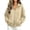 Beige——Fall Savings, variant on Women's Hoodie Jackets Drawstring Hem Long Sleeve SweatshirtsFall Winter Cozy Basic Coat with Pockets Green M