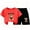 Red, variant on CAZOFW Toddler Boys 2 Piece Outfits,Cotton Animal Print Short Sleeve Top and Shorts Set,Size 4-5t
