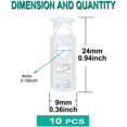 thumbnail image 2 of 10pcs Spring Cord Locks Plastic End Stopper Dual Holes Toggle Fastener Rope End for Drawstrings, Shoelaces, Tent, Tie-Downs, Clear, 2 of 5