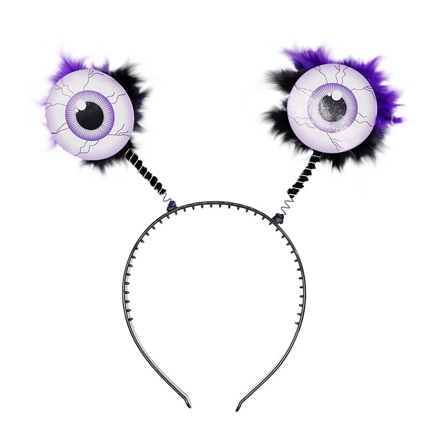Venta urgente Scary Halloween Bloody Eye Headband Handmade Furry Hair Hoop Eyeball Headwear Birthday Cosplay Headpiece Costume Cosplay HairPopulares ¡NUEVO!