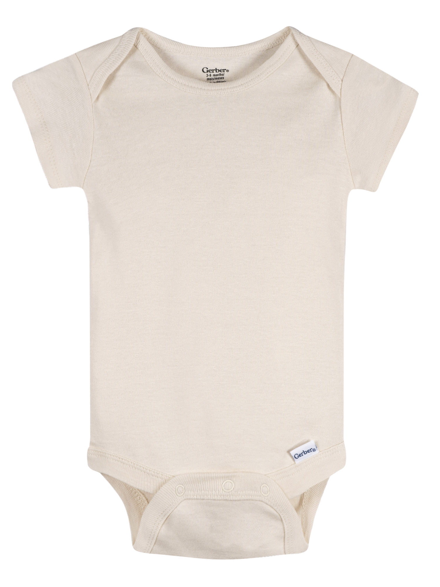 Gerber Baby Boy or Girl Neutral Short Sleeve Cotton Onesies, 4-Pack, Newborn - 24 Months