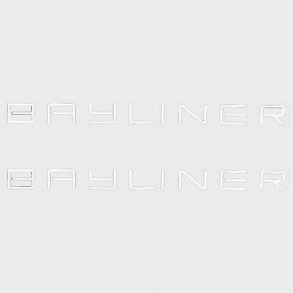 Bayliner Boat Logo Decals | White Stickers (Pair)