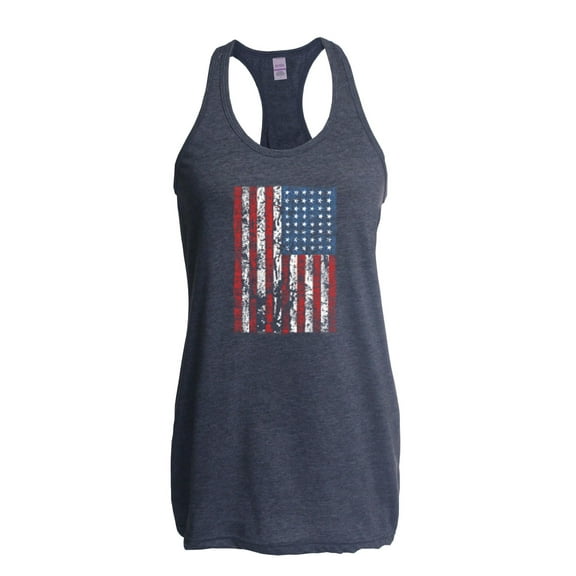 Women's Racerback Tank Top - American Flag 4th of July
