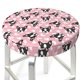 thumbnail image 3 of Balery French Bulldog Fundas de asiento para taburete de bar redondo de tela de terciopelo ajustables que protegen de arañazos y manchas para sillas de 14 a 17 pulgadas.-14 inch, 3 of 7