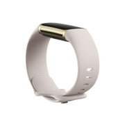 Fitbit FB421GLWTSBNDLS Charge 5 Advanced Fitness & Health Tracker W/Built-in GPS, Lunar White