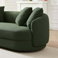 thumbnail image 6 of Miekor Furniture Dylan Modern French Boucle Sofa Comfortable Couch Brown Dark Green Solid Wood 32x85x28 inches 83435, 6 of 7
