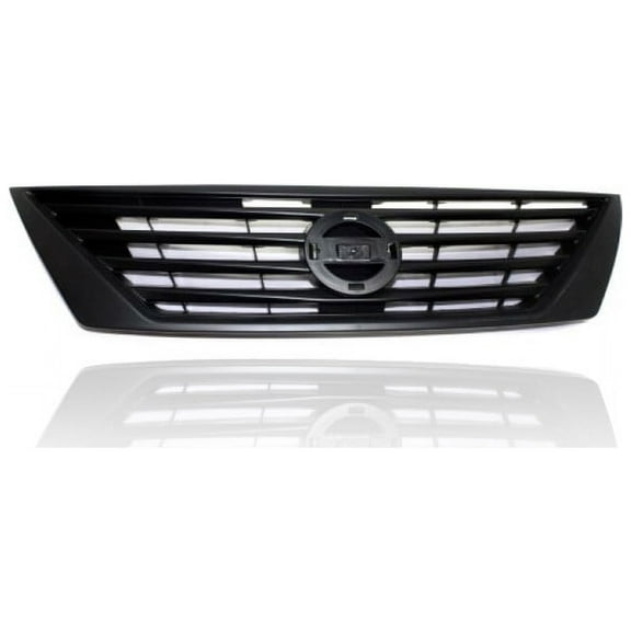 Grille - Compatible/Replacement for '12-14 Nissan Versa Sedan S/Plus - Main Black Frame/Insert, With Emblem Provision - 623103BA0A