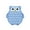 Blue White, variant on Gupgi Push Pop Bubble Fidget Sensory Toy Silicone Letters Alphabet Owl Shaped Decompression Toy