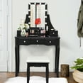 thumbnail image 4 of Gymax Vanity Dressing Table Set w/Removable Box &10 Dimmable Bulbs Touch Switch Black, 4 of 10
