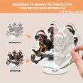 thumbnail image 3 of Rotating acrylic display features three dachshunds in Santa hats on a sled with vivid colors and intricate details against a white background, 3 of 6