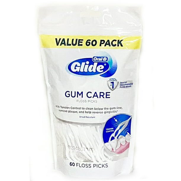 2 Pack OralB Glide Gum Care Floss Picks Tension Control 60 Count