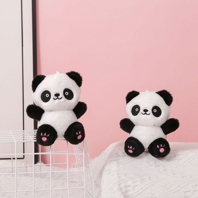 Panda doll plush toy national simulation little panda doll small pendant Ragdoll children birthday gift DMH