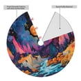 thumbnail image 2 of Lsque Fantasy Cosmic Landscape Print Christmas Tree Skirt, Tree Skirt with Ties or Velcro, Perfect for Holiday Decorations, Halloween, and New Year-36", 2 of 7