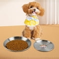 thumbnail image 2 of Heavy Duty Stainless Steel Pet Bowl, Non-Slip Round Feeding Dish for Small Dogs and Cats, Easy to Clean, Approx 6.7in Diameter, 2 of 5