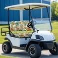 thumbnail image 5 of Pzuqiu Golf Cart Seat Covers Elastic Polyester, Compatible with Golf Carts Outdoor, for Ezgo Club Car Cart Most Golf Carts, Datura Floral, 5 of 10