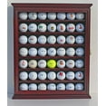 thumbnail image 2 of DisplayGifts 49 Golf Ball Display Case Cabinet Wall Rack Holder Stand w/98% UV Protection Lockable, Cherry Finish, Great Golfer's Gift, 2 of 3