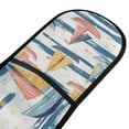 thumbnail image 4 of Yayeee Double Oven Mitt Kitchen Heat Resistant Baking 35" x7" Quilted Glove, White Hand Drawn Sailboats, 4 of 6