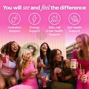 BelliWelli Daily Fiber Gummy Supplement with Probiotics, and Collagen - Cherry Limeade 64 Count