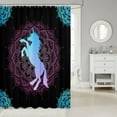 thumbnail image 2 of Paris Shower Curtain Eiffel Tower Musical Notes Bathroom Curtain for Kids Women Couple Bathroom Decor Beauty Butterfly Flowers Waterproof Curtain Purple Romantic Bath Curtain,12 Hooks,72"Wx72"L, 2 of 6