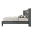 thumbnail image 2 of LuXeo Pacifica King-Size Tufted Upholstered Platform Contemporary Bed in Gray Fabric, 2 of 10