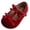 Red, variant on Girls Brown Suede Mary Jane Shoes with Bow, Kids Little Kids Dress Party Flats, T-Strap School Shoes,Size 11