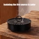 thumbnail image 4 of Caja Ignífuga para Espirales Antimosquitos | Soporte de Acero Al Carbono para Espirales Antimosquitos con Tapa | Estante para Repelente de Mosquitos | Quemador de Incienso de Hierro Negro | 15 X 15 X, 4 of 6