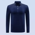 thumbnail image 2 of hotojiny Long Sleeve Shirts for Men Classic Solid Color Golf Shirts Stretchy Work Athletic Casual Collared Tops, 2 of 5