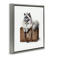 thumbnail image 4 of Stupell Industries Cat in Glam Purse Animals Painting Gray Floater Framed Canvas Art Print Wall Art, 18 x 18, 4 of 10